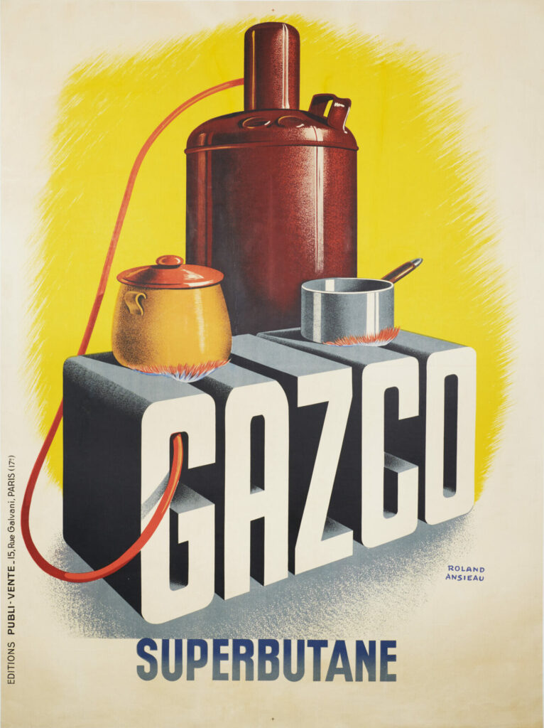 French Art Deco Butane Vintage Poster for 'Gazco Superbutane' - Vintage ...