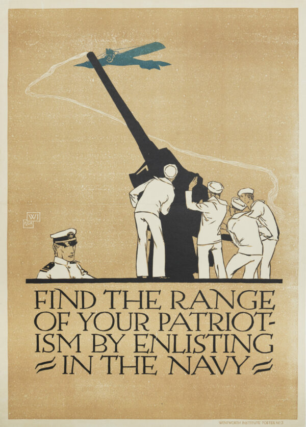 American WWI Navy Poster ‘Find the Range of Your Patriotism | Navy’ by Vojtech Preissig, 1918