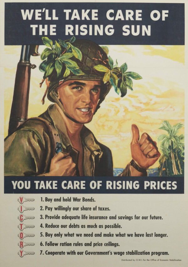American WWII Military Homefront Poster ‘We’ll Take Care Of The Rising Sun’, 1943