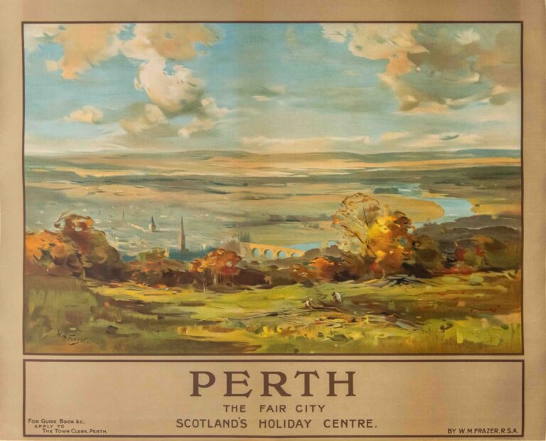 Scottish Railways Poster for ‘Perth’ by William Miller Frazer, 1925