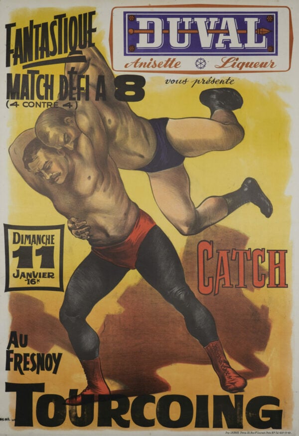 French Sports Advertising Poster for ‘Duval | Tourcoing’, 1969