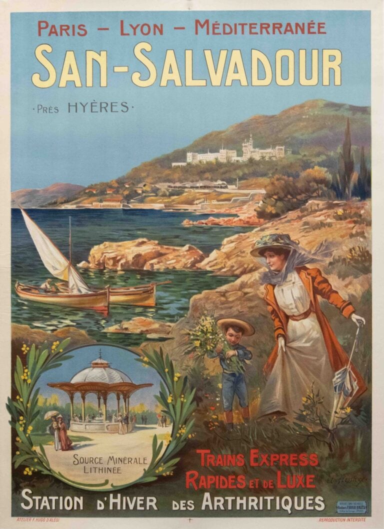 French PLM Travel Poster to San Salvadour by Lessieux, 1900s
