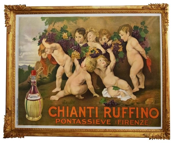 Italian Wine & Spirits Vintage Poster ‘Chianti | Ruffino’, Metlicovitz, 1898