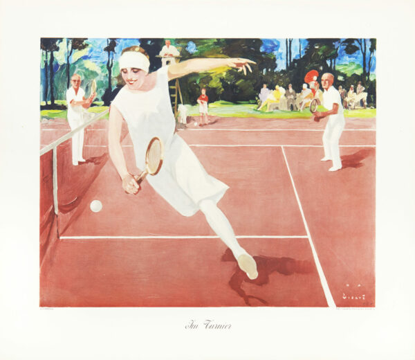 German Tennis Match Advertising Poster ‘Im Turnier’ by Wiertz, 1929