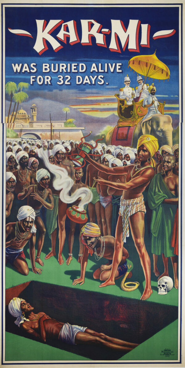 American Early 20th Century Vintage Poster for Kar-Mi ‘Buried Alive’, 1914