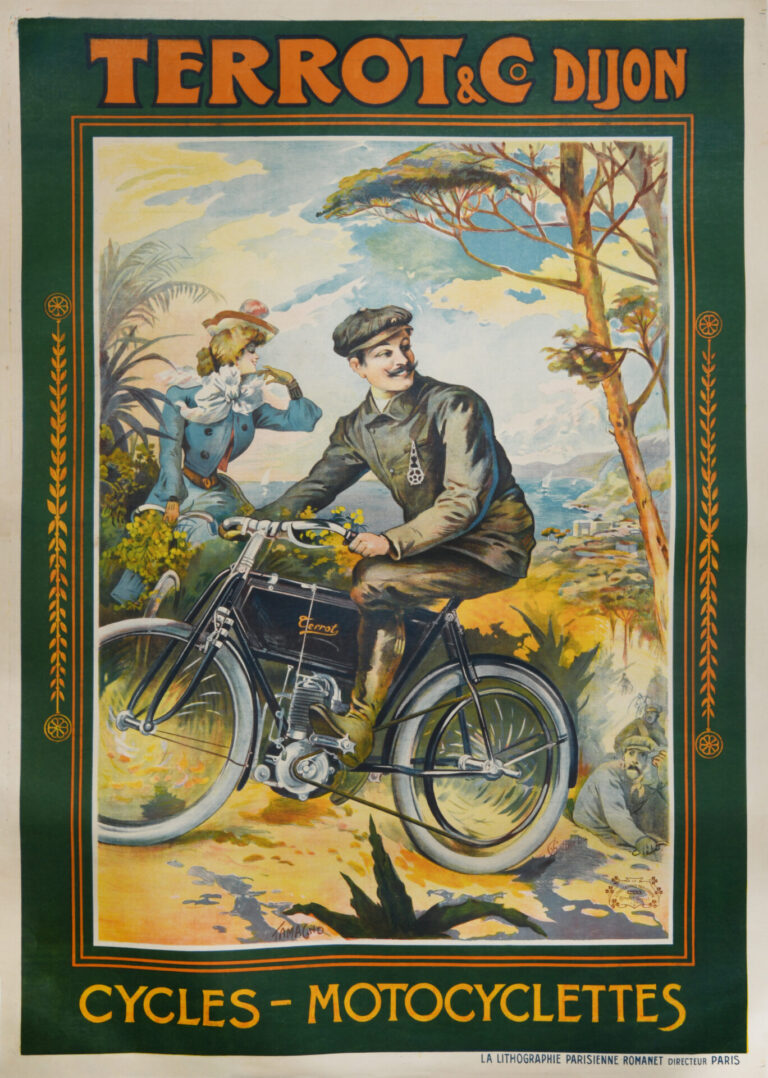 French Vintage Bicycle Poster ‘Terrot & Co. Dijon’ by Galice & Tamagno, 1904