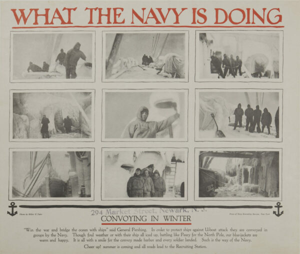 US Navy Recruiting Poster ‘What the Navy is Doing’ by Miller/Taber, 1917