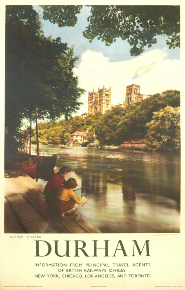 British Mid Century Travel Poster to ‘Durham’ by Kersting, 1953