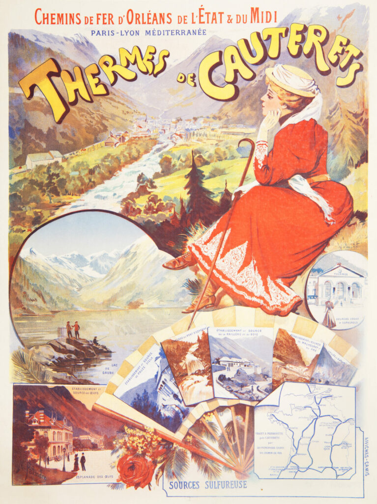 French Art Nouveau Travel Poster Therems De Cauterets By Pallandre french-art-nouveau-travel-poster-therems-de-cauterets-by-pallandre