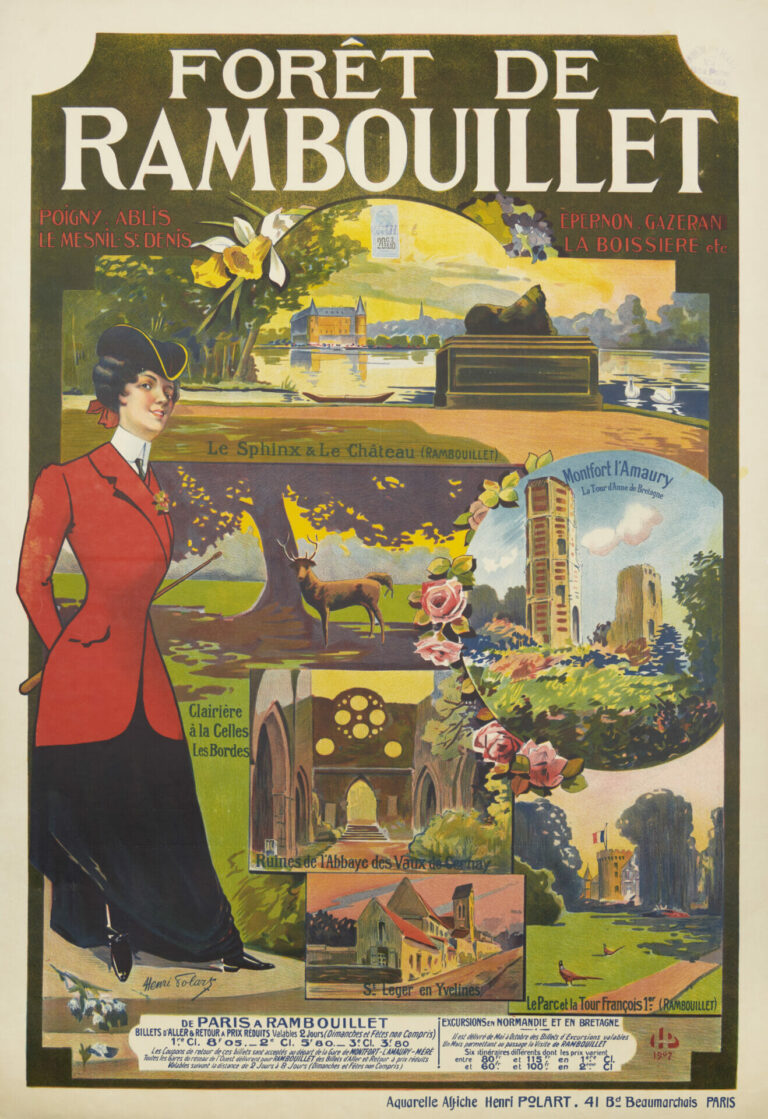 French Travel Poster to ‘Foret de Rambouillet’ by Polart, 1907
