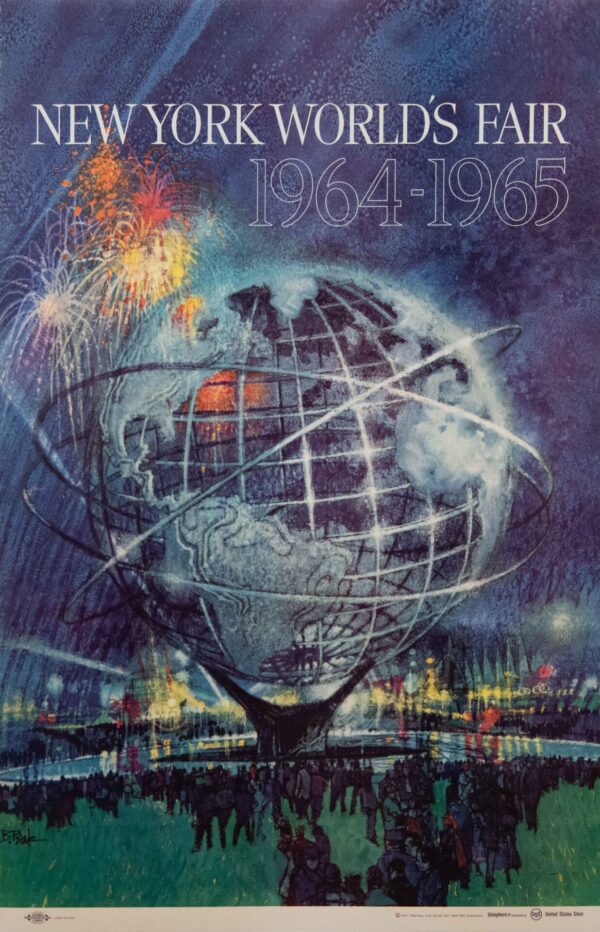 Vintage New York World’s Fair Poster 1964-1965 by Bob Peak, 1962