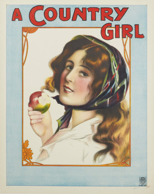 British Theatrical Advertising Poster for ‘A Country Girl’ 1930s