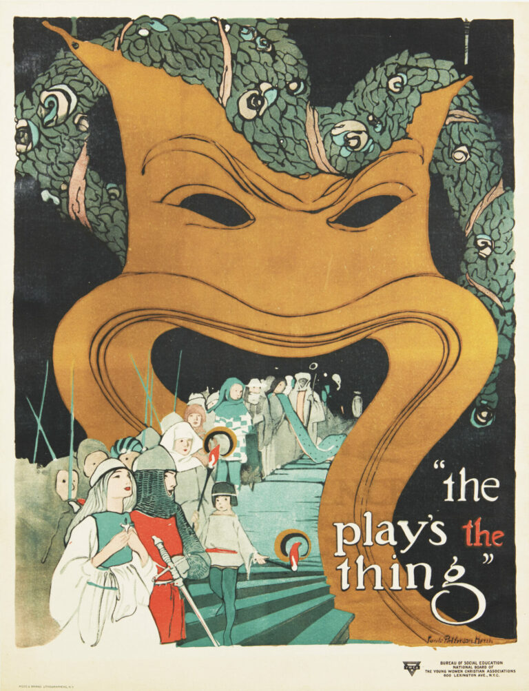French Vintage Theatrical Poster “The Play’s the Thing” by Marsh, 1915