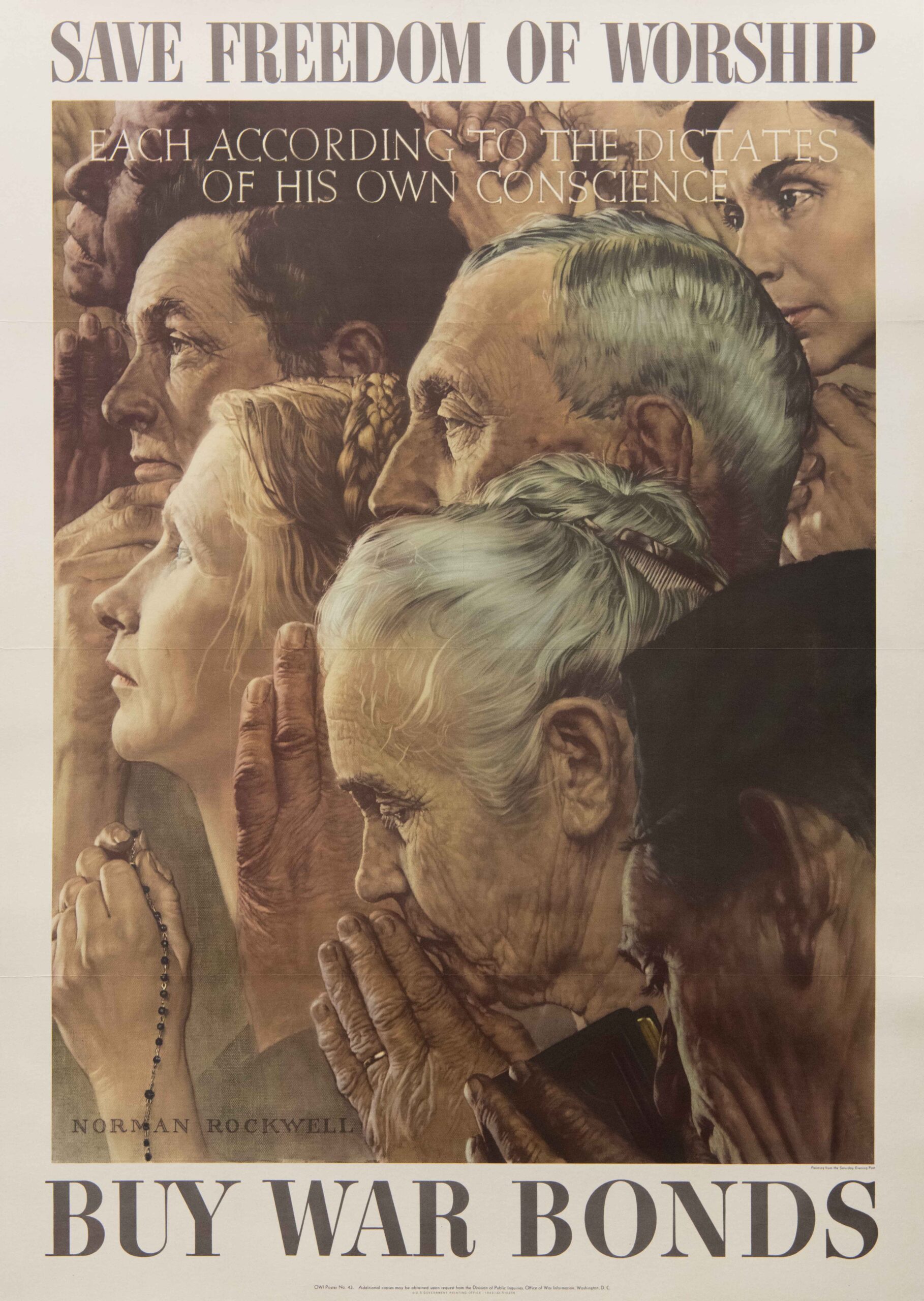 Complete Set of 'Four Freedoms' Posters by Norman Rockwell, 1943 - Image 5