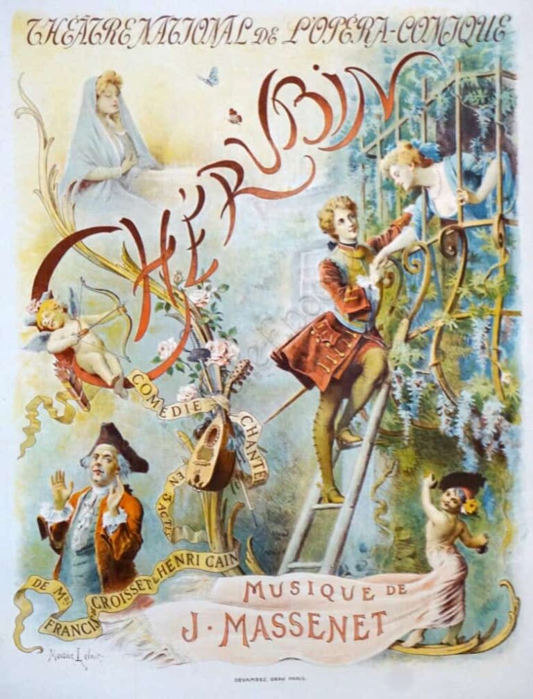 French Early 20th Century Operetta Poster by M. Leloir, 1905