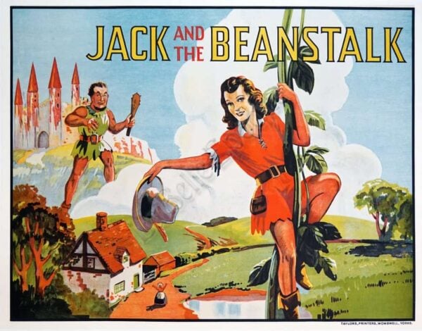 English Theatrical Poster for ‘Jack and the Beanstalk’ 1940s
