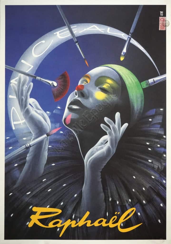 French Modern Makeup Poster for ‘Raphael’ by Somm, 1998