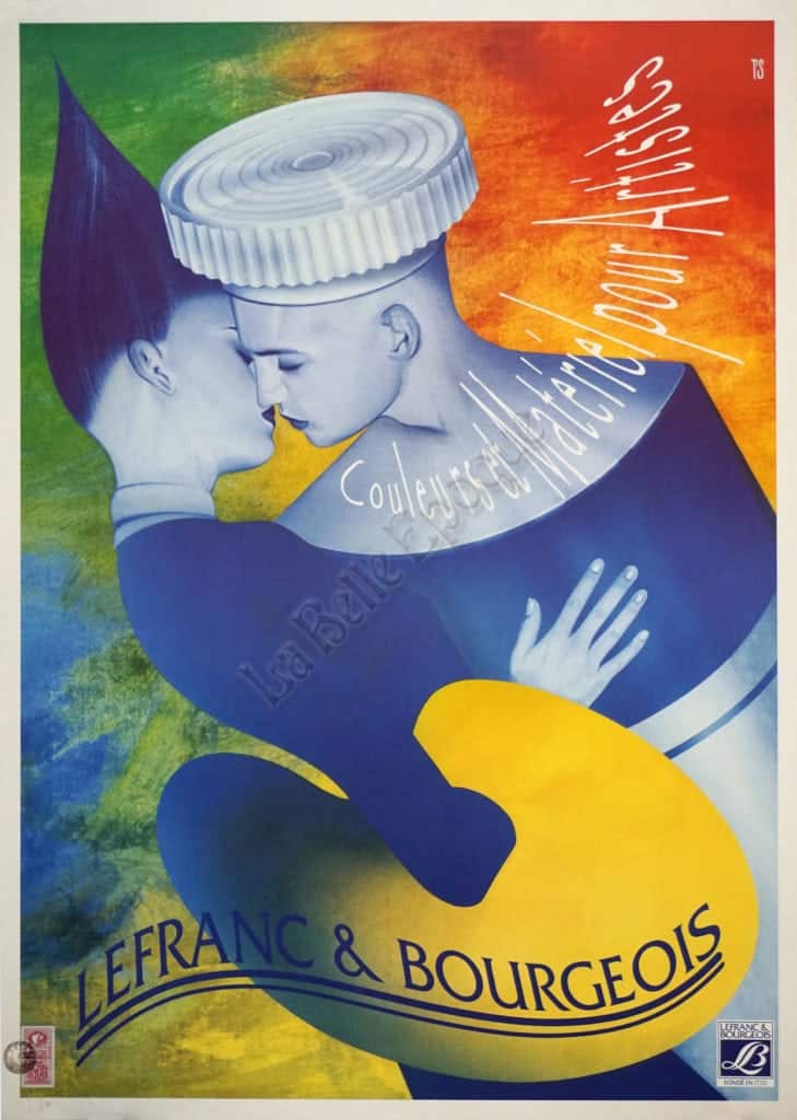 French Modern Art Supplies Poster for ‘Lefranc & Bourgeois’ by Somm, 1998