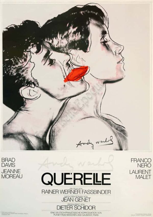 German Pop Movie Poster for Querelle ‘White’ by Andy Warhol, 1982