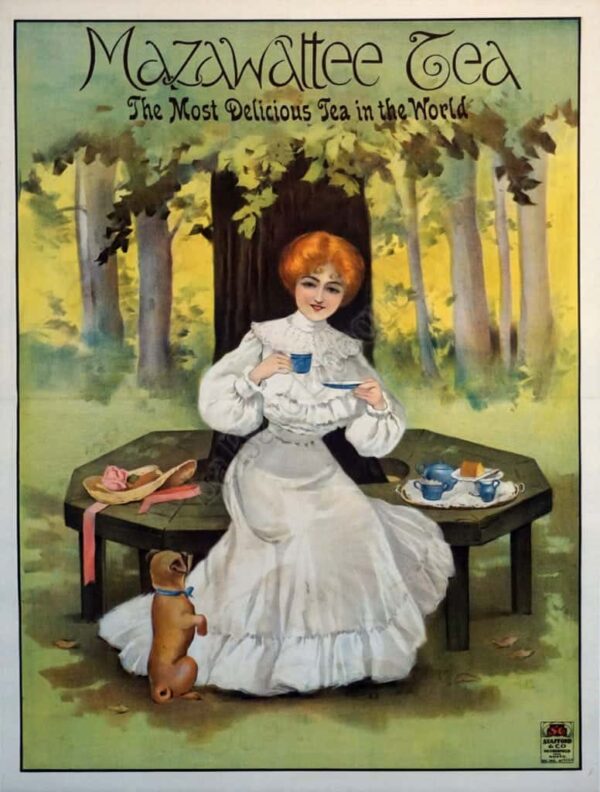 English Vintage ‘Mazawattee Tea’ Advertising Poster, 1900s