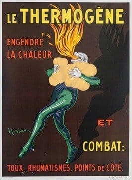 French Mid Century Medical Poster ‘Le Thermogene’ by Cappiello, 1949