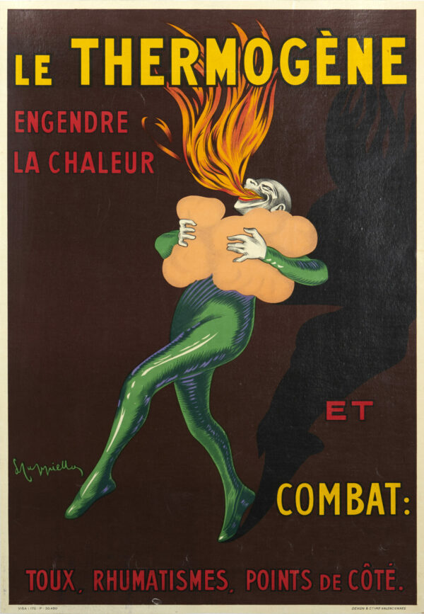 French Mid Century Medical Poster ‘Le Thermogene’ (Small) by Cappiello, 1949