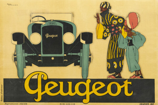 French Vintage Advertising Poster ‘Peugeot’ by Rene Vincent, 1926