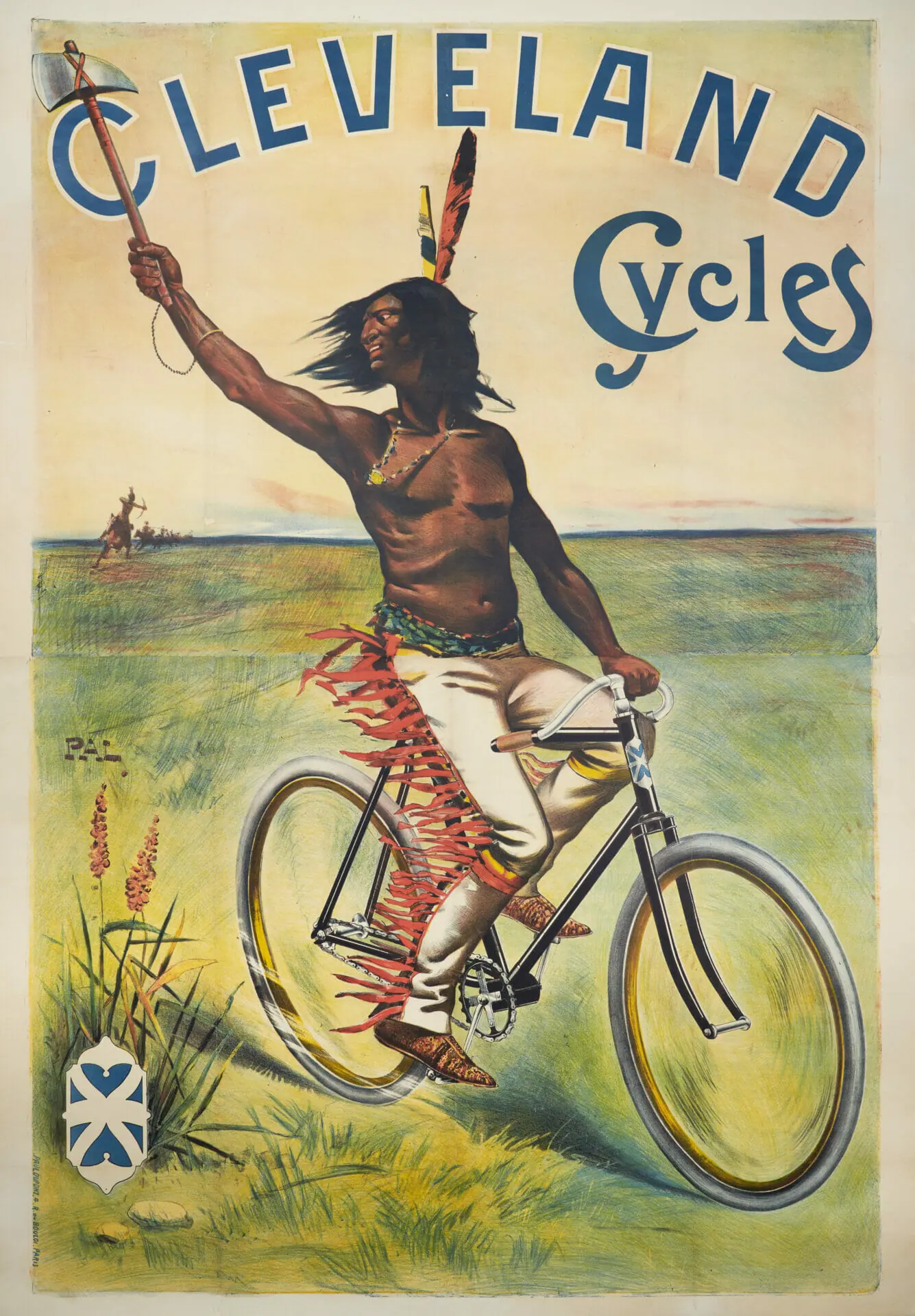 French Vintage Cycle Advertising Poster 'Cleveland Cycles' by Pal