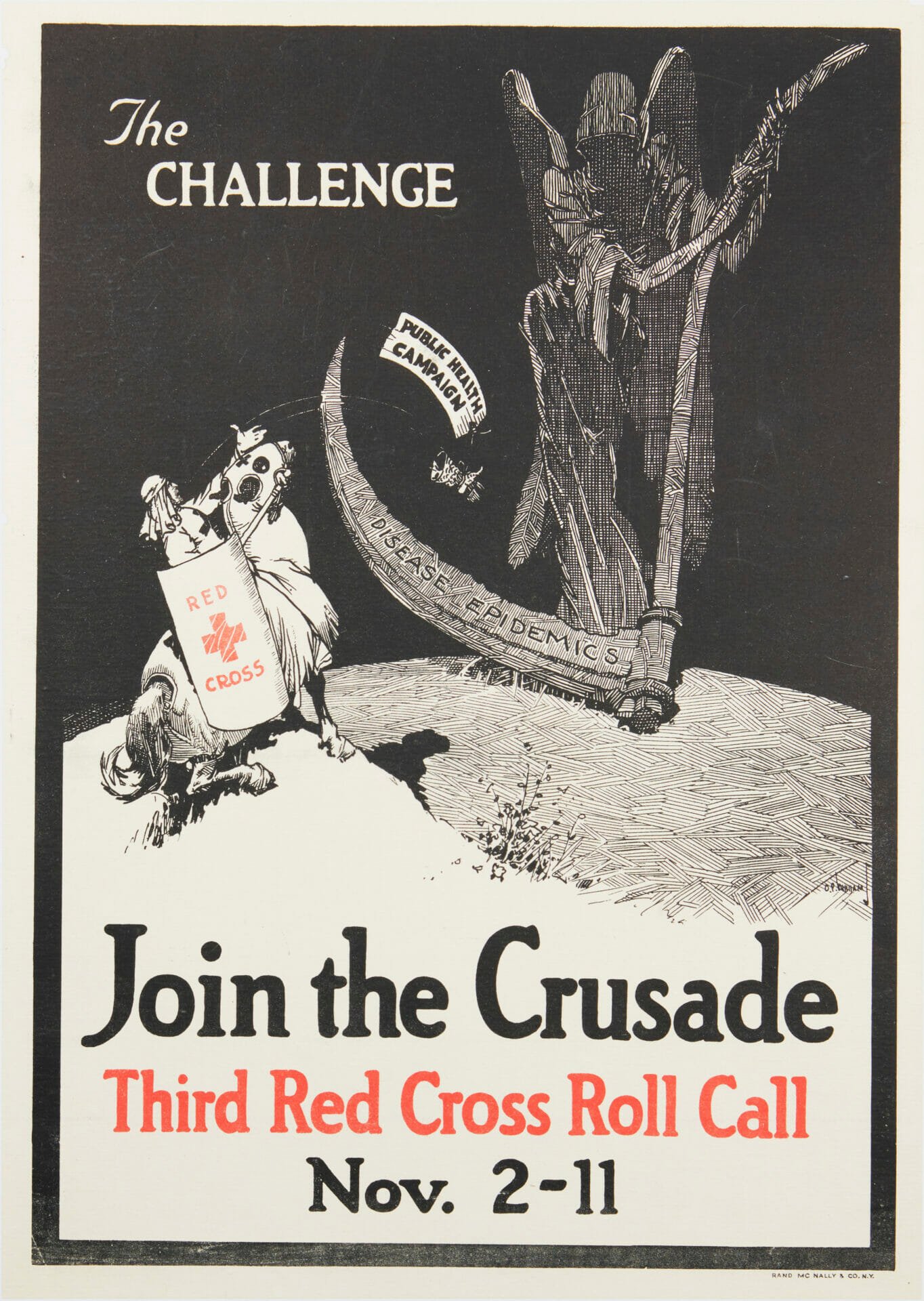 Red Cross Vintage Poster 'Join the Crusade' 1919