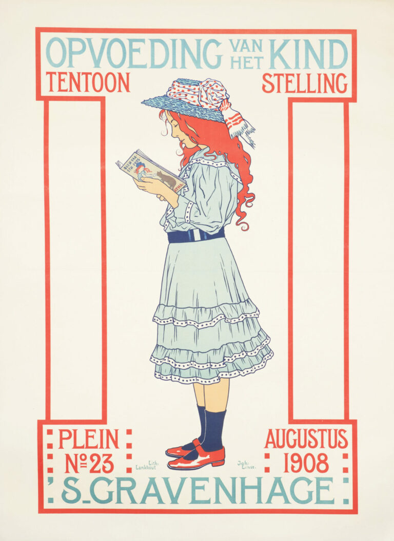 Art Deco Vintage Poster ‘Opvoeding Van Het Kind’ by Johannes Linse, 1908