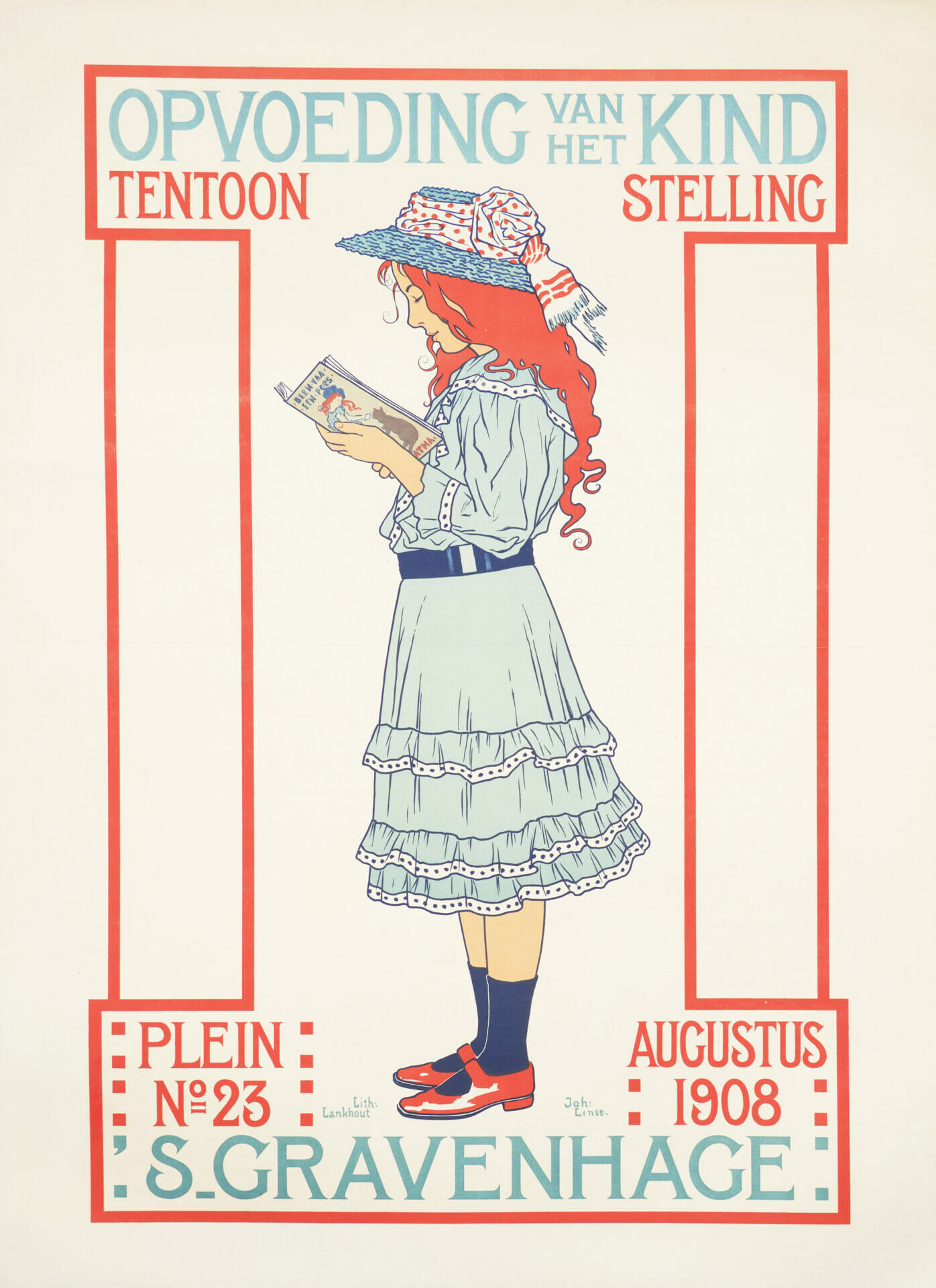 Art Deco Vintage Poster 'Opvoeding Van Het Kind' by Johannes Linse, 1908