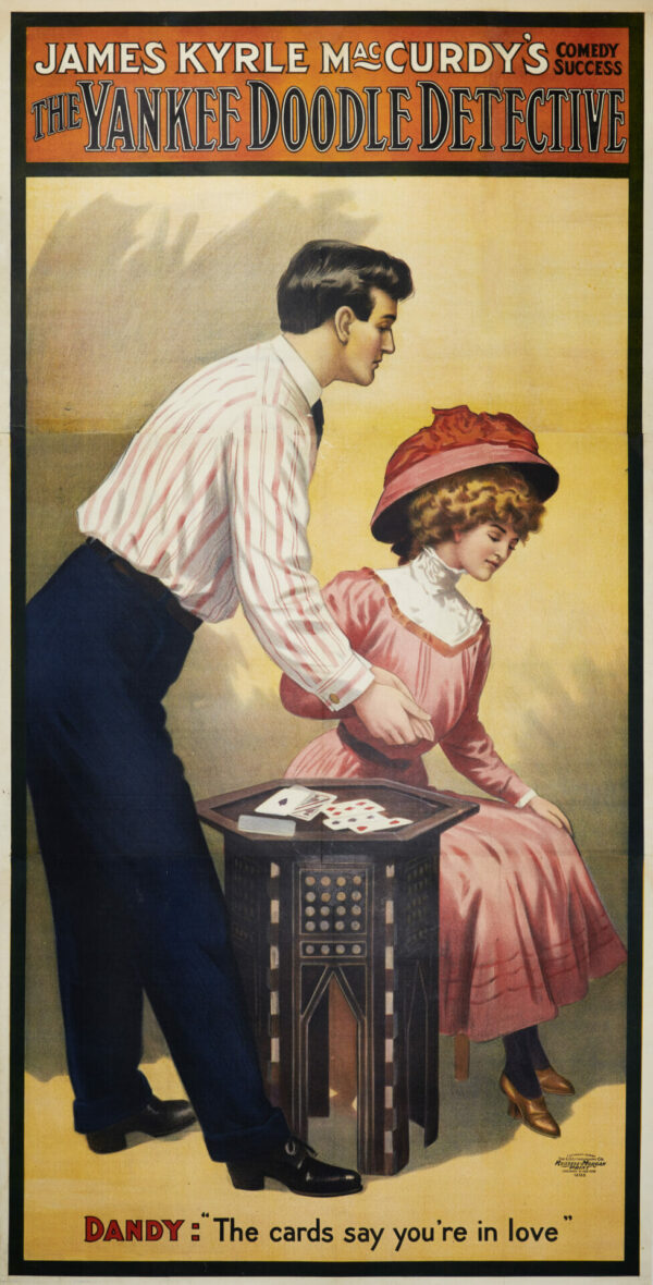 American Art Nouveau Vintage Poster for Satirical Play ‘Yankee Doodle Detective’, 1909