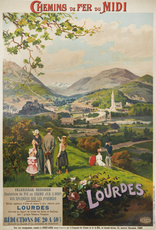 French Vintage Railways Poster ‘Chemins De Fer Du Midi’ by Guinton, 1900’s