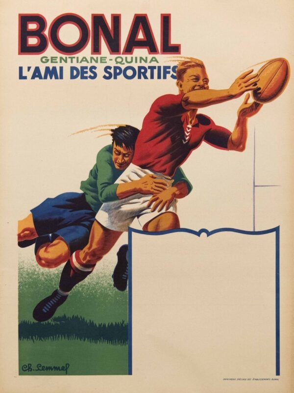 French Vintage Poster ‘Bonal Gentiane – Quina’ by Lemmel, 1920’s