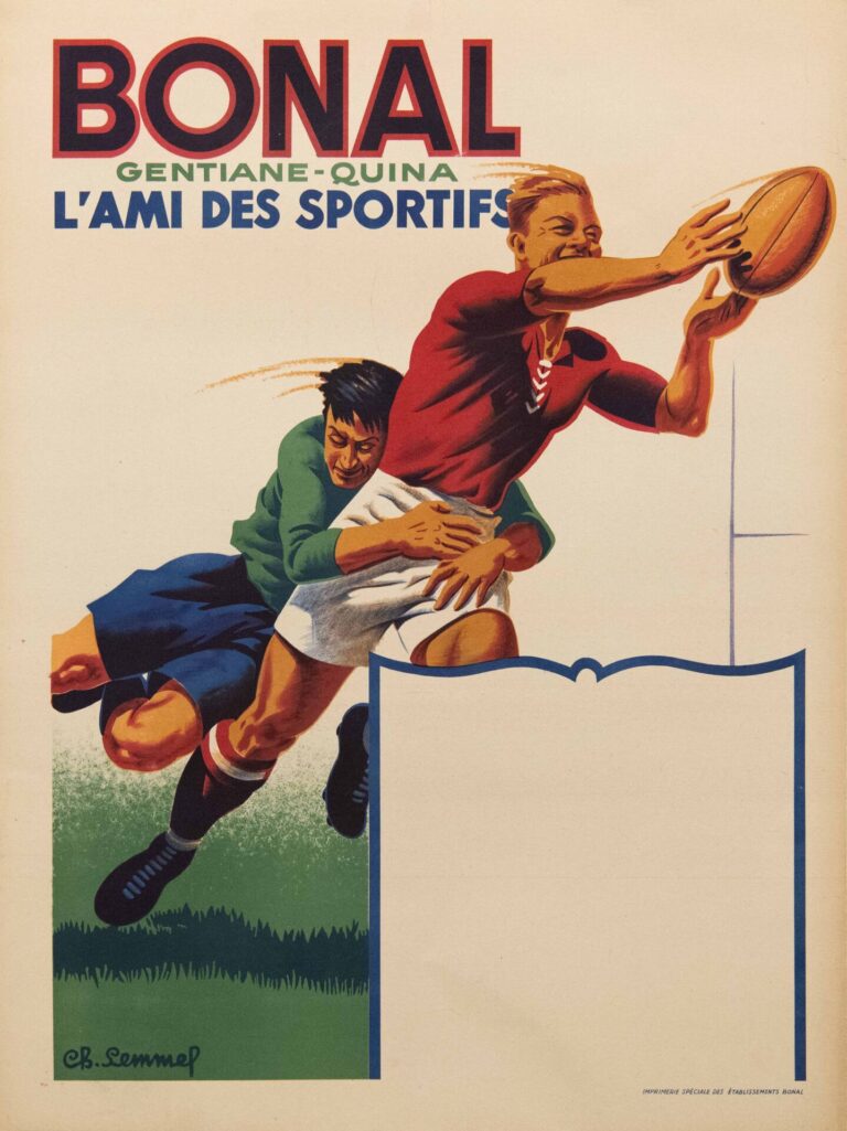 French Vintage Poster ‘Bonal Gentiane – Quina’ by Lemmel, 1920’s