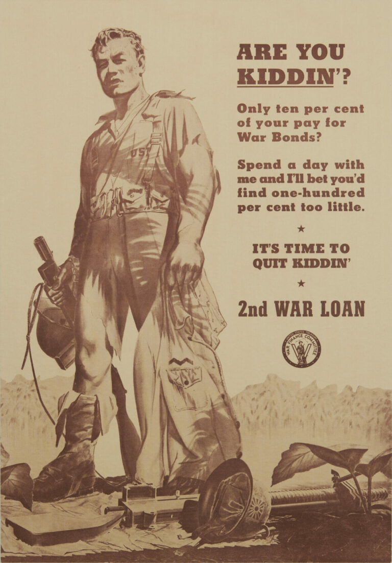 American WWII Bonds Vintage Poster ‘Are You Kiddin’?’ 1940s