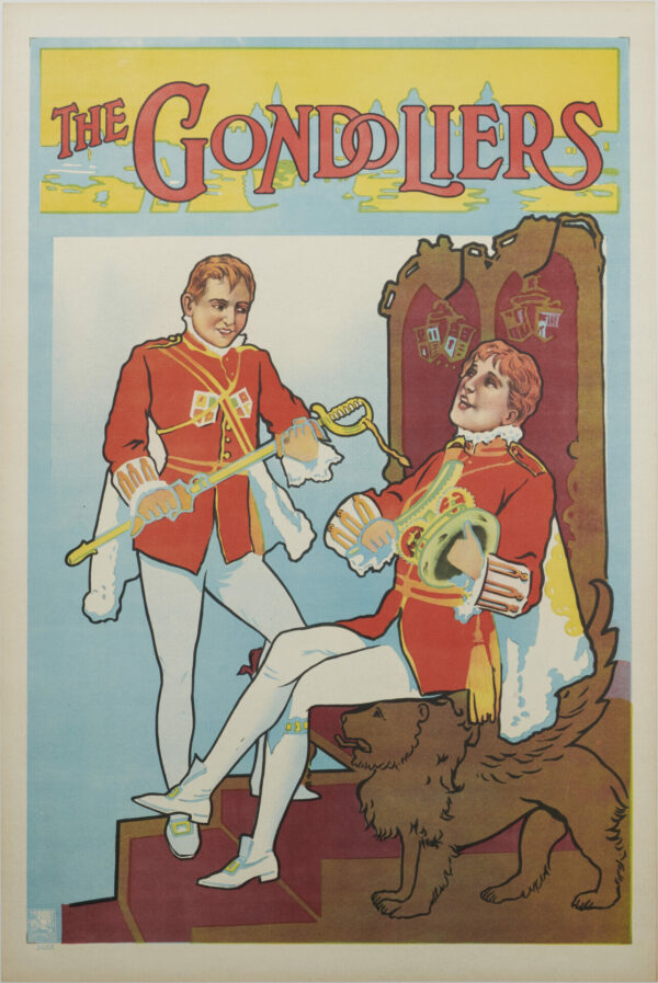 English Theatrical Poster for ‘The Gondoliers’, 1930s