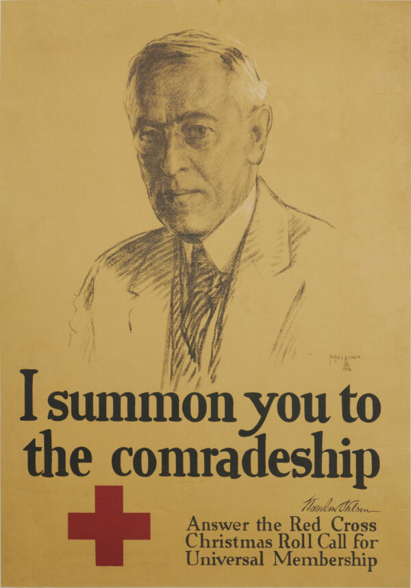 Patriotic American Vintage Poster ‘I Summon you to the Comradeship’ by Mielziner, 1918