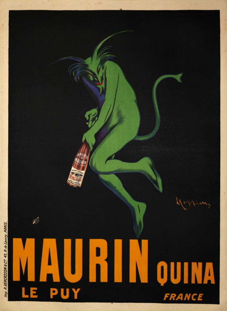 French Art Deco Vintage Liquor Poster 'Maurin Quina' by Leonetto