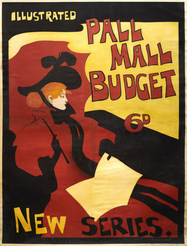 French Advertising Poster ‘Pall Mall Budget’ by Greiffenhagn, 1896