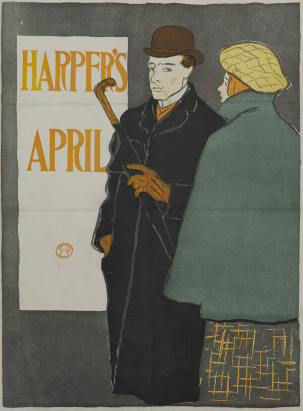 American Newspaper Poster for April Edition of ‘Harper’s Magazine’ c.1896