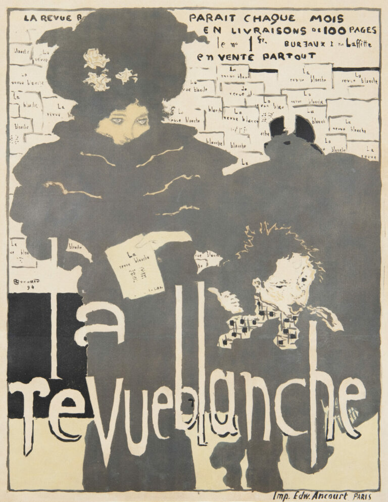 French Vintage Advertising Poster ‘Revue Blanche’ by Pierre Bonnard, 1894