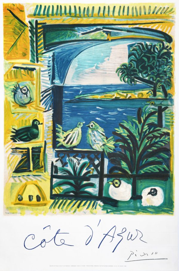 French Advertising Poster ‘Cote D’ Azur’ by Picasso, 1962
