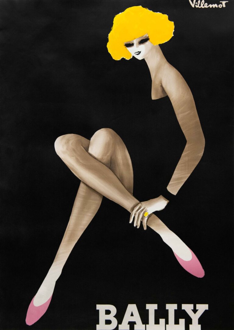 French Advertising Poster ‘Bally’ by Bernard Villemot, 1982
