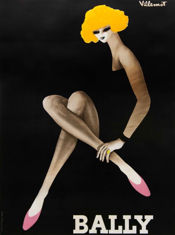French Advertising Poster ‘Bally’ by Bernard Villemot, 1982