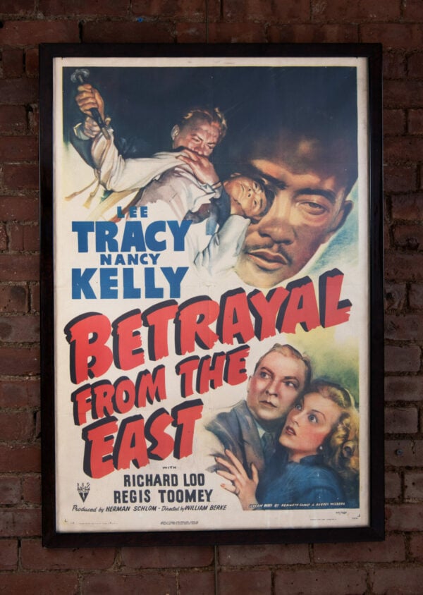 American Vintage Movie Poster ‘Betrayal From the East’ 1944 (Framed As Is)