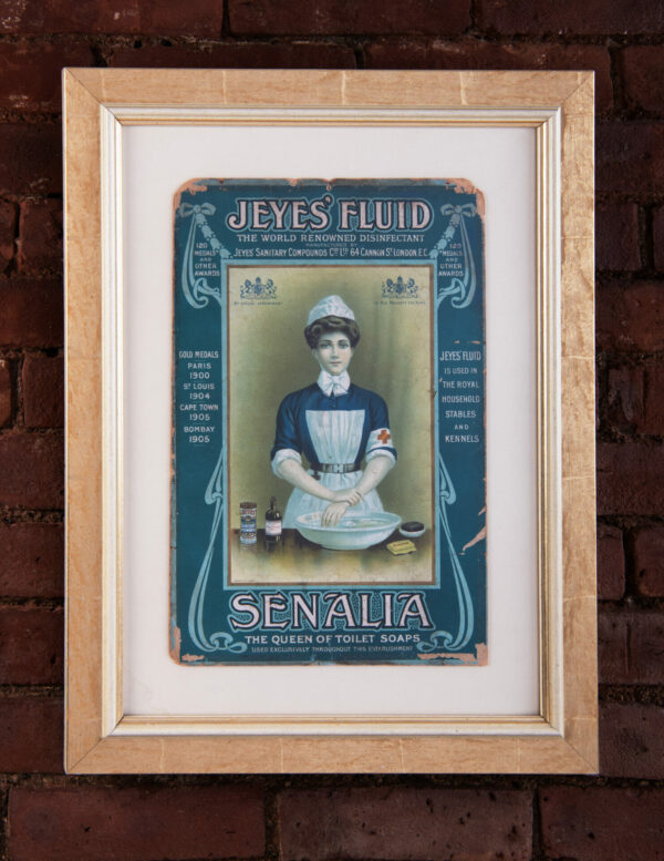 British Vintage Advertising Poster ‘Jeyes Fluid Senalia’ 1905, (Framed As Is)