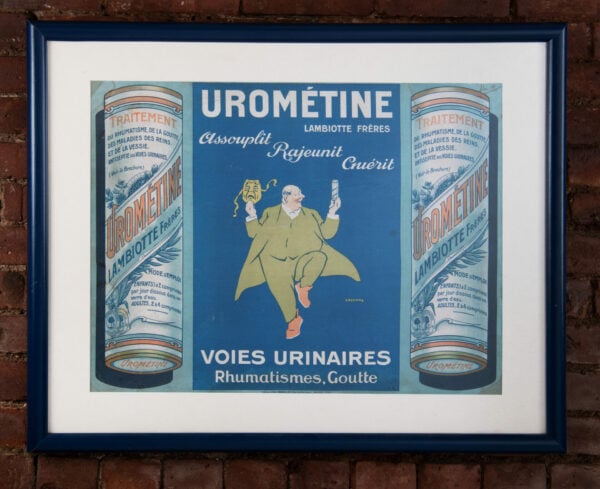 American Vintage Poster ‘Urometine’ by Lochard, 1920’s (Framed As Is)