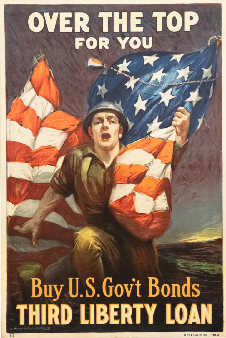 American Vintage Advertising Poster ‘Over the Top for You’ by Sydney Reisenberg, 1918