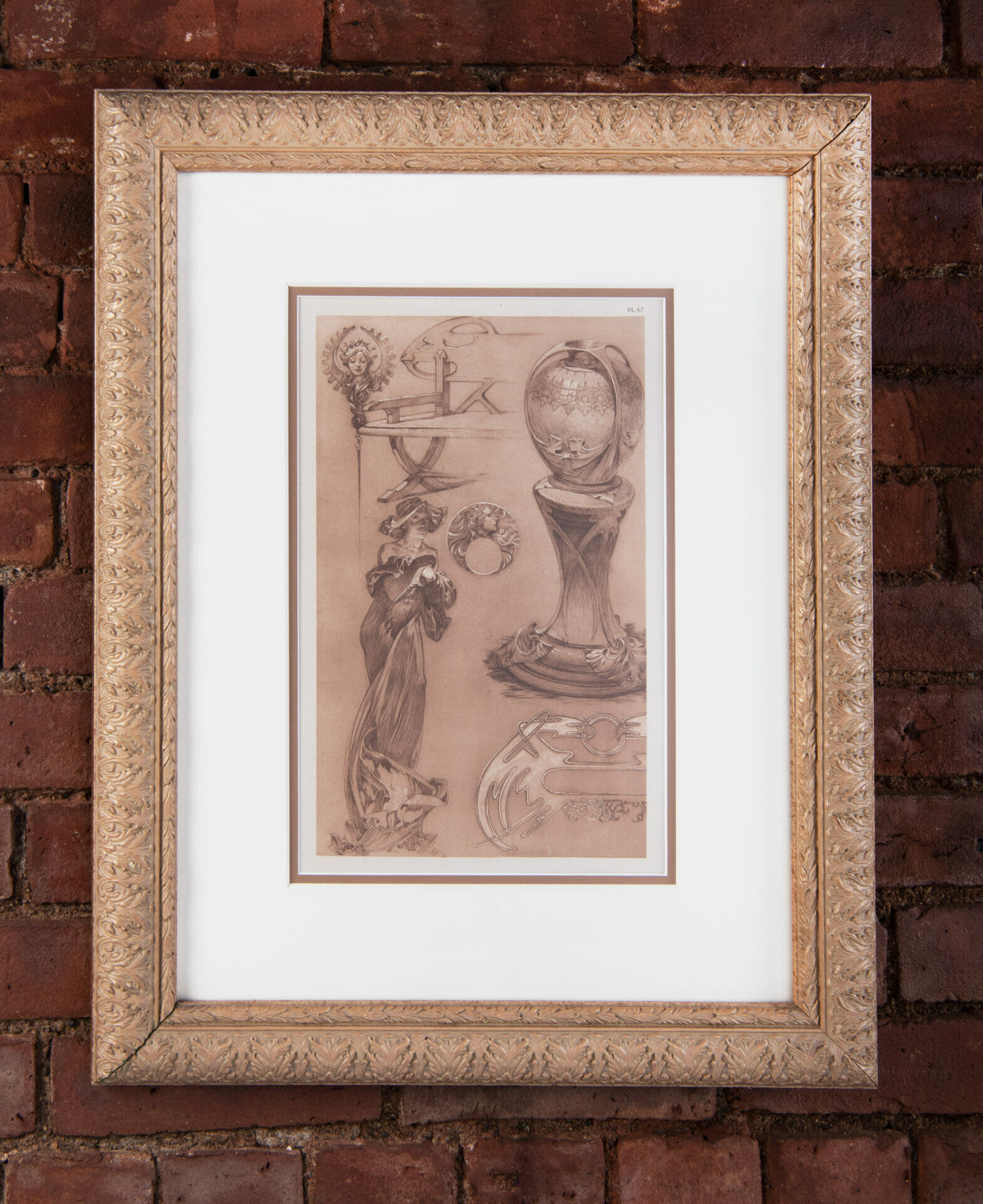 French Vintage Advertising Poster 'Documents Decoratifs' by Mucha, 1902
